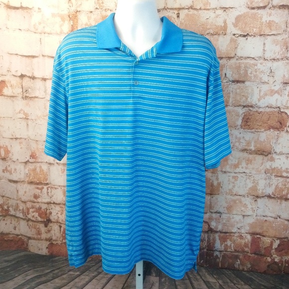 Nike Other - Nike Golf Dry Fit Polo Shirt Blue Stripe Size XL